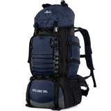 LibSkyln 90L Hiking Backpack, Camping Travel Backpack with Rain Cover Lightweight Travel Daypack for Climbing Camping Touring (Blue)