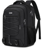 LIECDRO Black School Backpacks for Boys Teens, Backpack for Men,15.6 inch Laptop Back Pack with Reinforced Straps, Large College Book Bag, Business Work Travel Bookbag