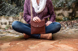 Life - Changing Leather Simple Crossbody Handbag Small Women Men Festival Bag Ethical Eco - Friendly Handmade Purse 100% Genuine (Cafe)