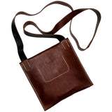 Life - Changing Leather Simple Crossbody Handbag Small Women Men Festival Bag Ethical Eco - Friendly Handmade Purse 100% Genuine (Cafe)