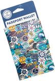 Life is Good Travel Passport Cover - Anti - Theft Passport Holder Wallet with Interior Card Slots, Magnetic Snap Closure, Newsprint