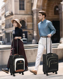 Lifeamar Carry On Luggage 22x14x9 Airline Approved, 20 Inch Softside Suitcase with 360° Spinner Wheels & TSA Lock, Ultra - Lightweight Water - Resistant Large Capacity Luggage for Women & Men