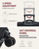 Lifeamar Carry On Luggage 22x14x9 Airline Approved, 20 Inch Softside Suitcase with 360° Spinner Wheels & TSA Lock, Ultra - Lightweight Water - Resistant Large Capacity Luggage for Women & Men