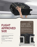Lifeamar Carry On Luggage 22x14x9 Airline Approved, 20 Inch Softside Suitcase with 360° Spinner Wheels & TSA Lock, Ultra - Lightweight Water - Resistant Large Capacity Luggage for Women & Men