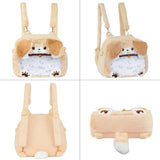Lifelix Plush Dog Ita Bag Backpack for Kids - Cute Golden Border Collie Crossbody Shoulder Bag with Clear Display Window, Kawaii Stuffed Animal Bookbag for Girls Cosplay Anime Convention