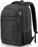 LifetimeWarranty Travel Backpack for Men, Lightweight 40L Business Laptop Backpack with 17.3 Inch Laptop Compartment, Daypack for Flight, Durable Water Resistant Bookbag, Hiking, Work Backpack, Black