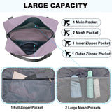 lifwimner Foldable Carry on Luggage Bag 22x14x9 Personal Item Bag for Airplanes Travel Duffel Bag for Women and Men (40L, Purple)