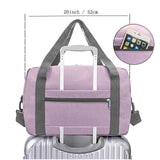 lifwimner Foldable Carry on Luggage Bag 22x14x9 Personal Item Bag for Airplanes Travel Duffel Bag for Women and Men (40L, Purple)