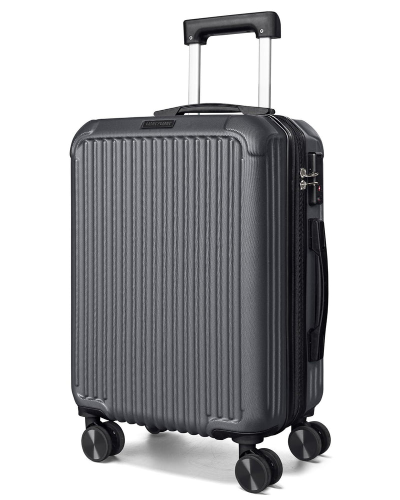 LIGHT FLIGHT Carry On Luggage 22x14x9 Airline Approved, Durable Hard Shell Carry On Suitcases with Wheels, Expandable Hardside Lightweight Travel Luggage with TSA Lock 20 Inch Carry on, Glacier Gray