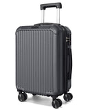 LIGHT FLIGHT Carry On Luggage 22x14x9 Airline Approved, Durable Hard Shell Carry On Suitcases with Wheels, Expandable Hardside Lightweight Travel Luggage with TSA Lock 20 Inch Carry on, Glacier Gray