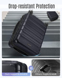 LIGHT FLIGHT Carry On Luggage 22x14x9 Airline Approved, Expandable Carry On Suitcases with Wheels, Lightweight Luggage, Durable Hard Shell 20 Inch Rolling Suit Case for Men Women Travel Black