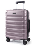 LIGHT FLIGHT Carry On Luggage 22x14x9 Airline Approved, Expandable Carry On Suitcases with Wheels, Lightweight Luggage, Durable Hard Shell 20 Inch Rolling Suit Case for Men Women Travel,Rose Purple