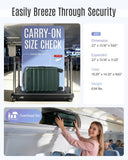 LIGHT FLIGHT Carry On Luggage 22x14x9 Airline Approved, Expandable Carry On Suitcases with Wheels, Lightweight Luggage, Durable Hard Shell 20 Inch Rolling Suit Case for Men Women Travel, Deep Green