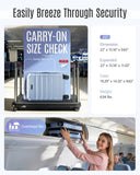 LIGHT FLIGHT Carry On Luggage 22x14x9 Airline Approved, Expandable Carry On Suitcases with Wheels, Lightweight Luggage, Durable Hard Shell 20 Inch Rolling Suit Case for Men Women Travel,Light Blue