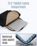 LIGHT FLIGHT Laptop Backpack for Women, 15.6 Inch Work Bag Business Backpack, Water Resistant Travel Bags for College, Beige