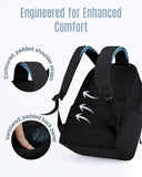 LIGHT FLIGHT Laptop Backpack for Women, 15.6 Inch Work Bag Business Backpack, Water Resistant Travel Bags for College, Black