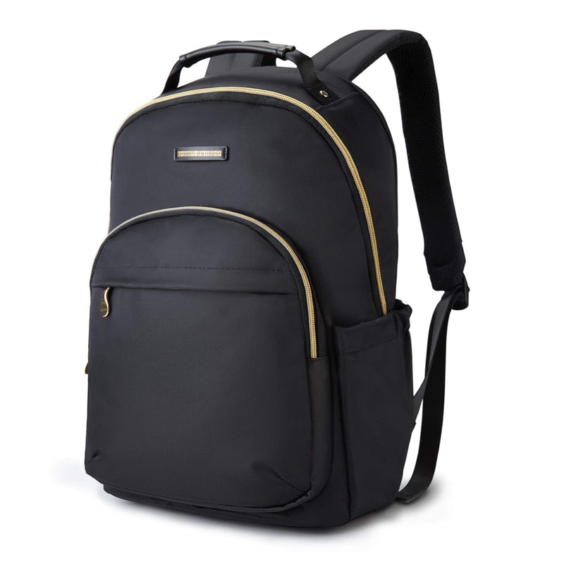 LIGHT FLIGHT Laptop Backpack for Women, Travel BookBag for 17.3 Inch Computer, Backpack for Work Travel College, Large Black