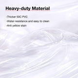 LIGHT FLIGHT Large Clear Backpack with Reinforced Padded Straps Heavy Duty PVC Transparent Backpack See Through Bookbags for Work, Travel, Pink