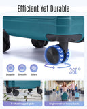 LIGHT FLIGHT Luggage Sets, 3 Piece Durable Suitcase Set with Spinner Wheels, 3 Pcs Hard Shell Lightweight Luggage with TSA Lock, Large Checked Travel Suitcases, 20/24/28 Inch,Teal Blue