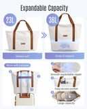 LIGHT FLIGHT Luggage Sets, Carry On Luggage 22x14x9 Airline Approved, Carry On Travel Bag Suitcases with Wheels, Expandable Hardside Lightweight Rolling with TSA Lock 2 - Piece Set (DB/20),Beige