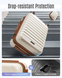 LIGHT FLIGHT Luggage Sets, Carry On Luggage 22x14x9 Airline Approved, Carry On Travel Bag Suitcases with Wheels, Expandable Hardside Lightweight Rolling with TSA Lock 2 - Piece Set (DB/20),Beige