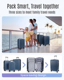 LIGHT FLIGHT Luggage Sets, Durable Hard Shell 3 Piece Set Suitcase with Spinner Wheels, Hardside Lightweight Luggage set with TSA Lock, Large Travel Luggage Set (20" 24" 28"), Rose Purple
