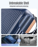 LIGHT FLIGHT Luggage Sets, Durable Hard Shell 3 Piece Set Suitcase with Spinner Wheels, Hardside Lightweight Luggage set with TSA Lock, Large Travel Luggage Set (20" 24" 28"), Dark Blue