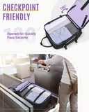 LIGHT FLIGHT Rolling Laptop Bag Women Men Rolling Briefcase 15.6 Inch Computer Bag with Spinner Wheels, Water - resistant Roller for Carry on Business Travel, Quilted Black