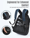 LIGHT FLIGHT Travel Backpack for Women, 15.6" Laptop Backpack with USB Charging Hole, Water Resistant, Large Capacity, Black Daypack for College, Work, Casual Computer Bags