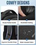 LIGHT FLIGHT Travel Backpack, Laptop Backpack for Men,17.3 Inch Computer Backpack Business Back Pack, Work Bag with USB Charging Hole, 40L Large Casual Daypack, Black grey