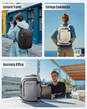 LIGHT FLIGHT Travel Backpack, TSA Friendly Flight Approved Carry on Backpack Water - resistant Lightweight Business Large Weekender Bag Casual Daypack 17.3" Laptop Backpack for Men Women, Brown