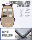 LIGHT FLIGHT Travel Laptop Backpack Women, 15.6 Inch Laptop Backpack with USB Charging Hole, Water Resistant College Bookbag, Black Computer Backpacks for Work, Grayish Pink…