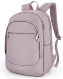 LIGHT FLIGHT Travel Laptop Backpack Women, 15.6 Inch Laptop Backpack with USB Charging Hole, Water Resistant College Bookbag, Black Computer Backpacks for Work, Grayish Pink…