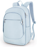 LIGHT FLIGHT Travel Laptop Backpack Women, 15.6 Inch Laptop Backpack with USB Charging Hole, Water Resistant College Bookbag, Black Computer Backpacks for Work,Light Blue