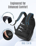 LIGHT FLIGHT Women's Laptop Backpack Fit for 15.6 Inch for Travel Work Business College, Large Capacity Stylish Bookbag with USB Port and Water - Resistant for Daily Use,Black