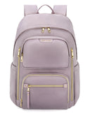 LIGHT FLIGHT Women's Laptop Backpack Fit for 15.6 Inch for Travel Work Business College, Large Capacity Stylish Bookbag with USB Port and Water-Resistant for Daily Use,Purple
