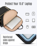 LIGHT FLIGHT Women's Laptop Backpack Fit for 15.6 Inch for Travel Work Business College, Large Capacity Stylish Bookbag with USB Port and Water - Resistant for Daily Use,Black