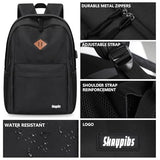 Lightweight Black Backpack for School, Backpack for Teen Boys Girls, Middle Colloge High School Backpack for Women Men, Simple Daypack Bookbag, Kids Book Bag, Mochilas Escolares para