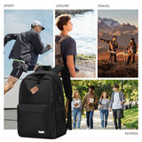 Lightweight Black Backpack for School, Backpack for Teen Boys Girls, Middle Colloge High School Backpack for Women Men, Simple Daypack Bookbag, Kids Book Bag, Mochilas Escolares para
