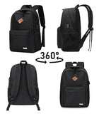 Lightweight Black Backpack for School, Backpack for Teen Boys Girls, Middle Colloge High School Backpack for Women Men, Simple Daypack Bookbag, Kids Book Bag, Mochilas Escolares para