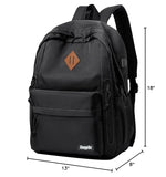 Lightweight Black Backpack for School, Backpack for Teen Boys Girls, Middle Colloge High School Backpack for Women Men, Simple Daypack Bookbag, Kids Book Bag, Mochilas Escolares para