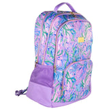 Lilly Pulitzer Large Backpack with Pockets, Adjustable Strap, and Handle, Large Bookbag for Work and Travel, Secret Escape