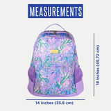 Lilly Pulitzer Large Backpack with Pockets, Adjustable Strap, and Handle, Large Bookbag for Work and Travel, Secret Escape