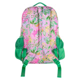 Lilly Pulitzer Large Backpack with Pockets, Adjustable Strap, and Handle, Large Bookbag for Work and Travel, Via Amore Spritzer