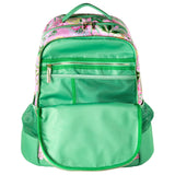Lilly Pulitzer Large Backpack with Pockets, Adjustable Strap, and Handle, Large Bookbag for Work and Travel, Via Amore Spritzer