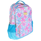 Lilly Pulitzer Large Backpack with Pockets, Adjustable Straps and Top Handle, Large Bookbag for Work and Travel (Beachside Haven)