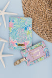Lilly Pulitzer Vegan Leather Passport Holder, Cute Passport Cover, Travel Wallet with Credit Card Slots, Swizzle In