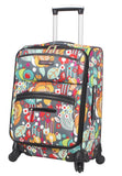 Lily Bloom Carry On Expandable Design Pattern Luggage With Spinner Wheels (20in, Bliss)