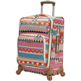 Lily Bloom Carry On Expandable Design Pattern Luggage With Spinner Wheels (20in, On the Prowl)