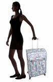 Lily Bloom Design Pattern 28" Luggage Softside Expandable With Double Spinner Wheels, Large Lightweight Suitcase Checked Bag For Women